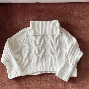 Cozy White Cable Knit Sweater